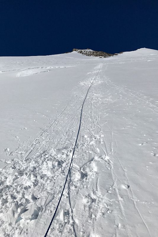 07C Looking Up At The Fixed Ropes On An Active Rest Day 2 At Mount Vinson Low Camp